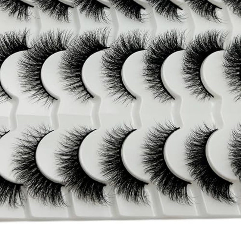 Cat Eye Lashes Natural Look Wispy Short Fluffy Fox Eye Lashes Strip Soft C Curl Natural Faux Mink Cateye Lash Strips Fake Eyelashes Bulk 14 Pairs
