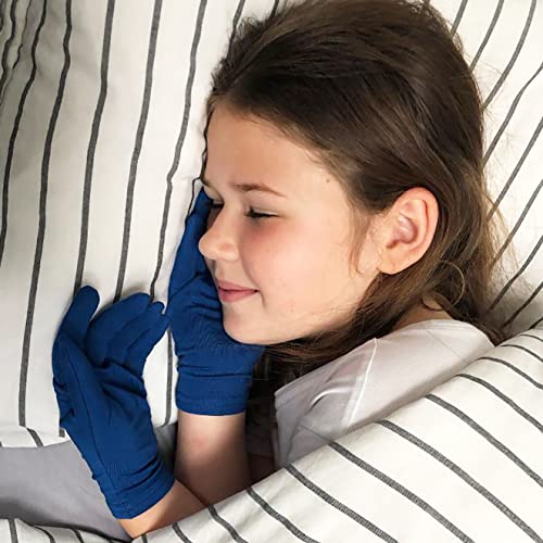 LEAFY BOO Bamboo Eczema Gloves for Kids Age 4-6, Moisturizing Overnight Hand Support, 3 Pairs