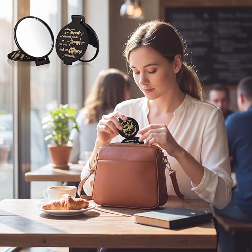Wenqik 36 Pack Black Compact Mirrors Bulk Inspirational Gift for Women
