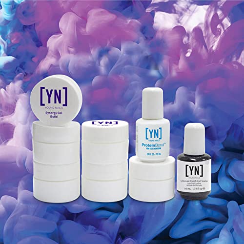Young Nails Gel Kit - Starter Kit for Home, Beginners & Professionals - Trial Synergy Variation