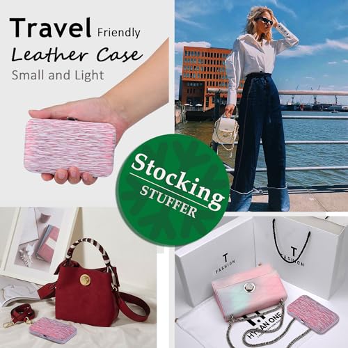 Manicure Set 10 in 1 Stainless Steel, Nail Clippers Scissors Pedicure Tools Kit - Portable Travel Grooming Kit for Men and Women with Leather Case (Rose Red)