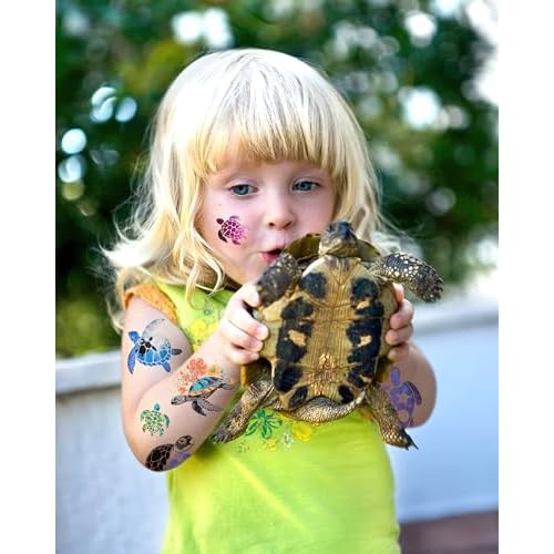 ANTING 180 Pieces Turtle Temporary Tattoos Turtle Themed Tattoos Stickers Party Decoration Supplies favors Body Art for Kids Adults