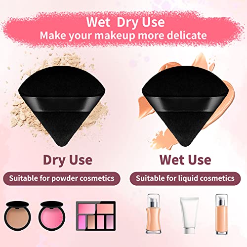 150 Pcs Powder Puff Face Soft Triangle Makeup for Loose Mineral Body
