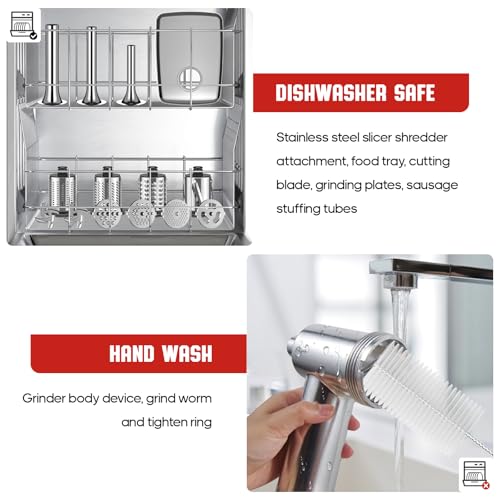 KitchenAid Stand Mixer Meat Grinder & Cheese Grater Attachments Set