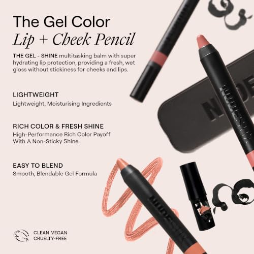 Nudestix Gel Color Lip & Cheek Balm - Pulse - Hydrating Tinted Stick with Glossy Shine