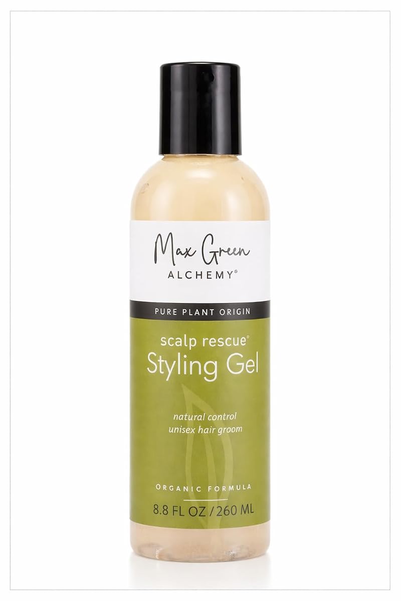 Scalp Rescue Styling Gel 8.8 Fl Oz - Organic, Alcohol-Free, Humidity Resistant