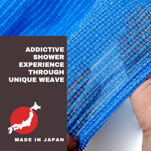 Samurai Cleanz, Resistant Exfoliating Washcloth for All Skin Types, Exfoliating Shower Towel, Premium Japanese washcloth, Deep Cleanse for Body Face, Quick Drying, Extra Long Design - Made in Japan