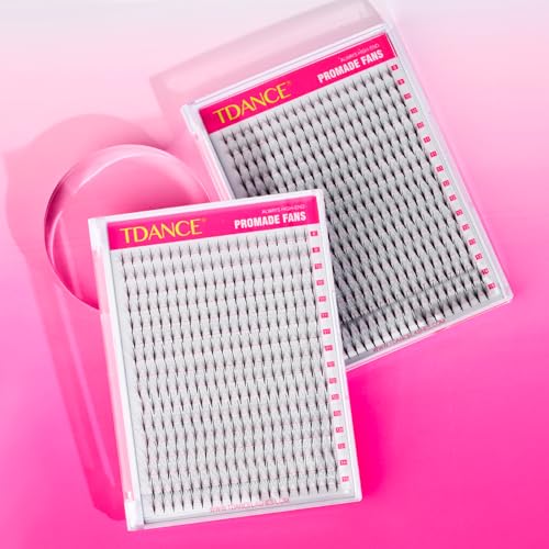 TDANCE Premade Fans Eyelash Extensions 320 Fans Pre Made Fans Lash Extensions Middle Stem Heat Bonded Premade Lash Fans Volume Lash Extensions(320-WISPY-7D-0.05-D-8-15mm)
