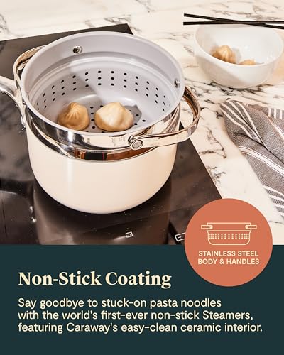Caraway Stainless Steel Steamer Basket - Small 3 Qt Food Steamer