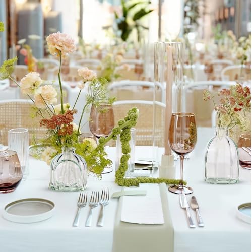 Clear Glass Bud Vase Set - 72 Pcs Small Flower Vases for Centerpieces & Wedding Decor - Yabool