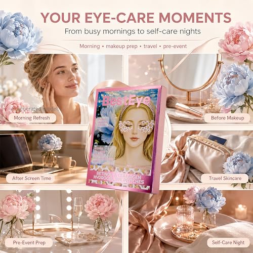 Besteye Rose Quartz Mauve Pink Under Eye Patches 5 Pairs Collagen & Caffeine
