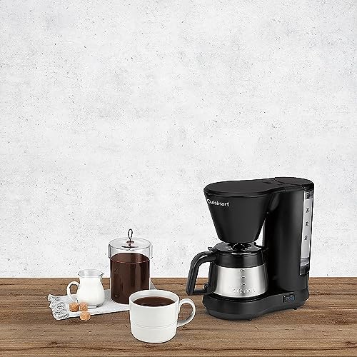 Cuisinart 5-Cup Coffee Maker with Stainless Steel Carafe, Removable Water Reservoir