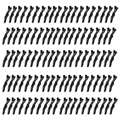 Black 100 Pcs Alligator Hair Clips for Styling Thick Hair - Bulk Variation