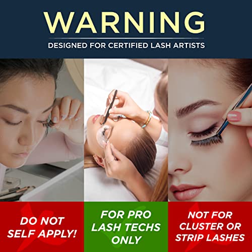 Sky Glue S+ 2 Pack & Pro Volume Eyelash Extension Glue | Professional Black Adhesive | Long Lasting Semi Permanent Lash Extensions | Super Strong & Fast Drying (1-2s) | 7+ Weeks Retention | 3 x 5ml