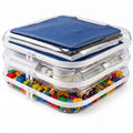 3 Pack Large Clear Hard Shell Zipper Diaper Bag Organizer - 10x12 Inches