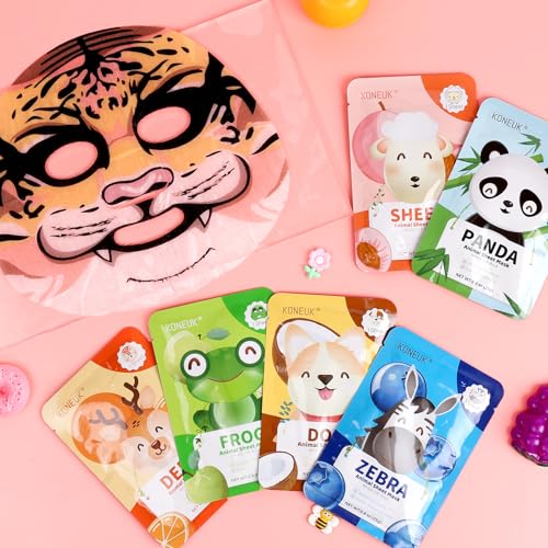 G-28 Pack Animal Collagen Face Masks Set for Kids & Teens – Hydrating Fun Masks