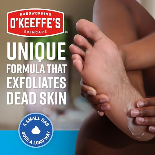 O'Keeffe's for Healthy Feet Intense Renewal Cream with Urea & Alpha Hydroxy Acid - 3 oz Tube (1 Pack) - Chemically Exfoliates and Softens Extremely Callused, Dry Feet