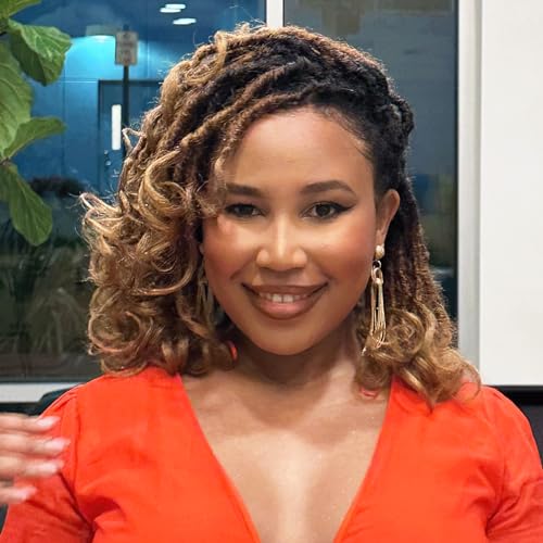 French Curl Crochet Locs Hair Extensions - 10 Inch Ombre Brown 3 Tones, 8 Packs, Pre-Looped Faux Locs with Curly Ends (Variation of OT30/27)