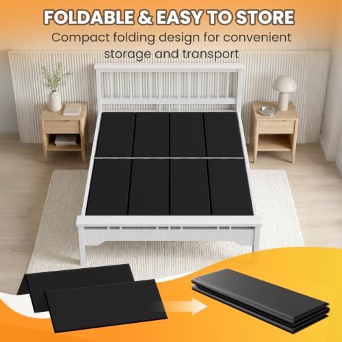 King Bunkie Board 76x80 Inches - Foldable Bed Support Platform, No Assembly