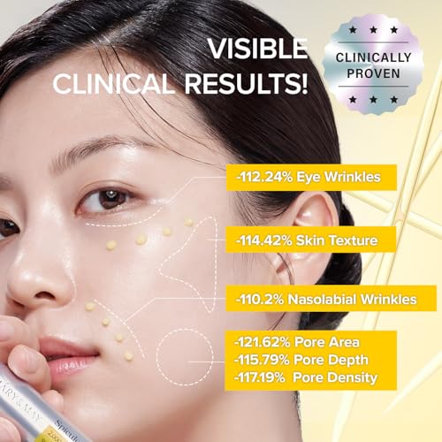 Mary&May Spicule Retinol PDRN Cream - Korean Face Moisturizer with Marine Spicules & Nano Liposome Retinol - Pore Texture Firming Treatment, Ceramide Panthenol for Sensitive Skin, 15g / 0.5 oz