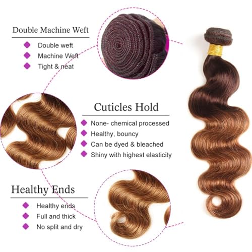 Omber T1B/4/30 Body Wave Human Hair Bundles 22-26 Inch Brazilian Virgin Hair Set