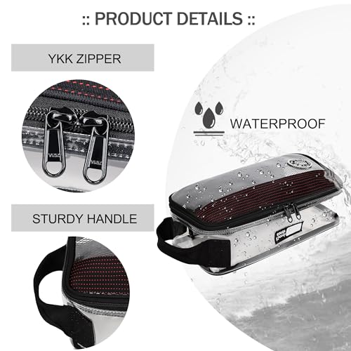 Large Clear Travel Toiletry Bag - Waterproof Organizer for Men Women