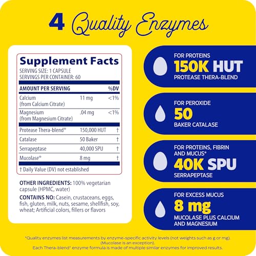 Enzymedica Immune Defense Regular Strength Caps - 180 Count, Vegan, Non-Drowsy