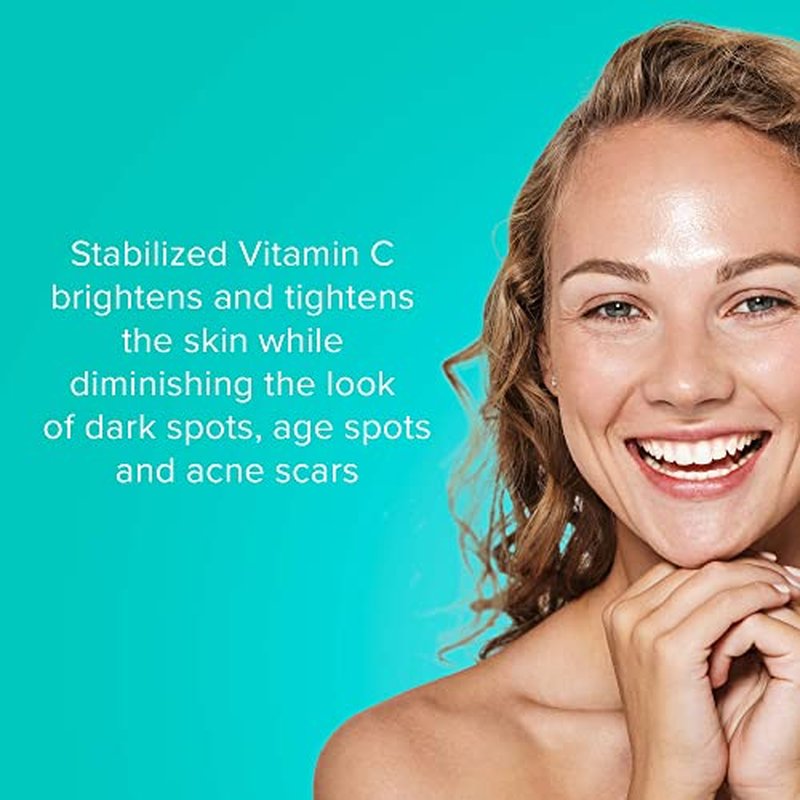 ClarityRx C-Results Vitamin C Brightening Face Serum, Natural Plant-Based Anti-Aging Facial Treatment for Dark Spots & Acne Scars
