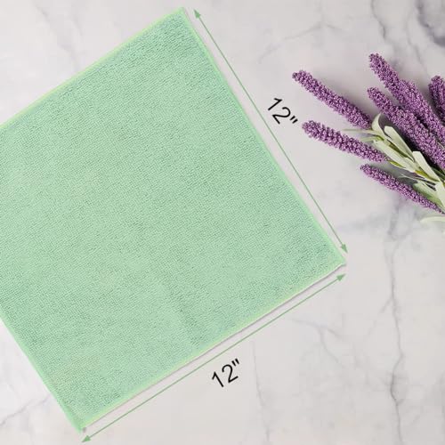 UNIMADE Multicolor 100-Pack Washcloths 12x12in - Ultra Soft, Quick-Dry Microfiber Towels