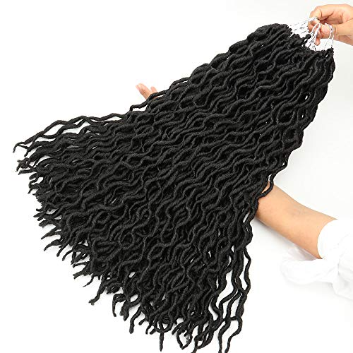 18 Inch Gypsy Locs Crochet Hair - Ombre Faux Locs for Black Women, 8 Packs