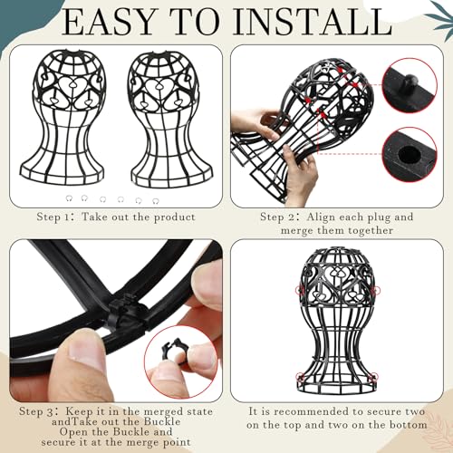 12 Pack Portable Plastic Wig Stand Head Shaped Display Holders for Wigs and Hats