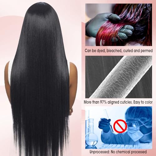 16 Inch Human Hair Bundles - Brazilian Straight Virgin Hair, Thick Weft, Natural Color - Straight Bundle Variation