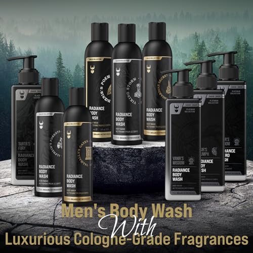 Men's Body Wash Alfheim's Forests - Silver Collection Full Body Hydrating Shower Gel - Natural Fragrance