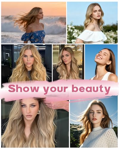 Microlink Hair Extensions 16 Inch 30g Human No Smell No Shedding Blonde Highlight Grayish Brown