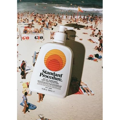 Standard Procedure. SPF 50+ Sunscreen, Broad Spectrum Face & Body Sunblock for Sun-Sensitive Skin, 4HR Water Resistant, Organic Formula, 16.9 oz