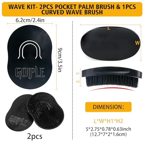 Goiple Men Wave Pomade - Strong Hold Hair Cream for Waves, Shine & Moisture