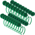 Halloween Pom Pom Headbands - Green Party Headwear for Kids & Adults, 18 Pack