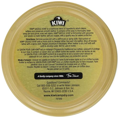 Kiwi Saddle Soap Pack - No Color, 3.125 Ounce, Set of 3