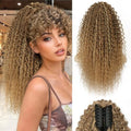 Isaic 20 Inch Ombre Honey Blonde Curly Ponytail Extension Clip-In Hairpiece