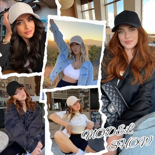 AISI QUEENS Baseball Cap Wig Extension 14 Inch Short Wave Synthetic Hair – Variation 27-613