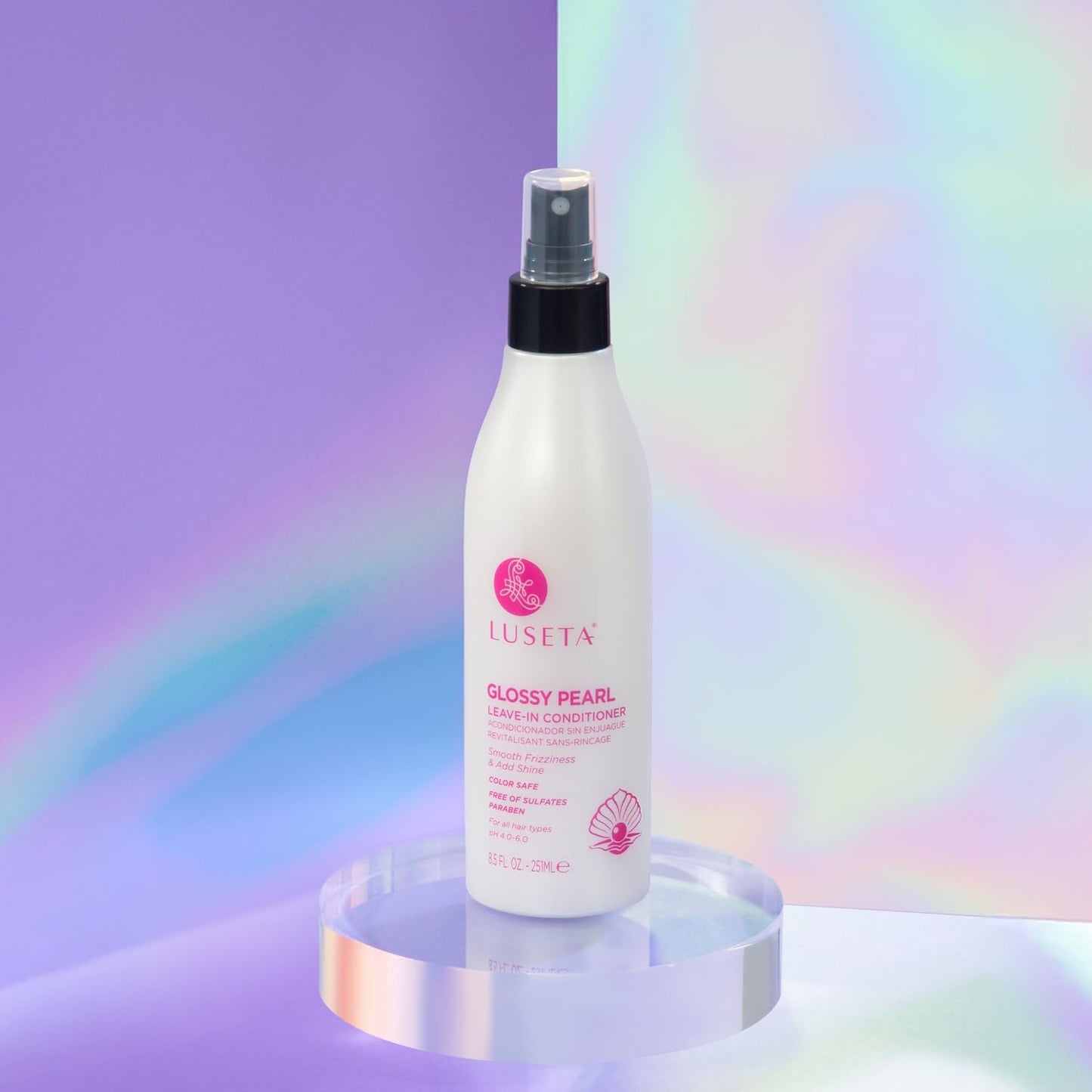 Luseta Glossy Pearl Leave in Conditioner Moisturize and Hydrate Hair Add Shine Repair Damaged Hair Reducing Dryness Sulfate Free for Women and Men 8.5oz