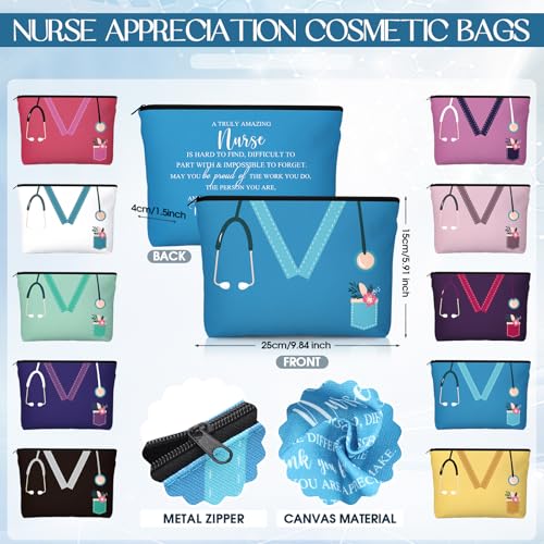 Vintage Nurse Gift Set - 20 Makeup Mirrors & Bags for Women, Graduation & Appreciation