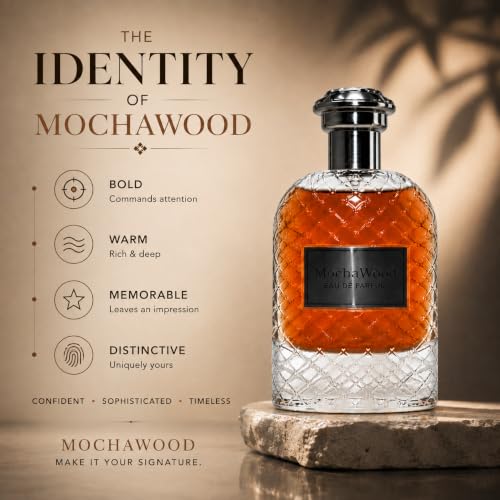 Amber Wood Perfume 100ml - Unisex Fragrance with Coffee, Saffron & Oud - Variation of Amber Wood / 3.4 Fl Oz