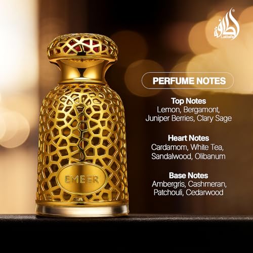 Unisex Eau de Parfum Spray 3.4oz - Lattafa Emeer Fragrance 2023