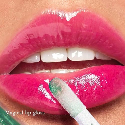 Color Changing Lip Gloss PH Tinted Lip Oil, Green to Pink, Color Change Effect, Shine Finish, Mood Lip Oil Gloss Balm, Long Lasting Moisturizing Lip Glow Oil for Dry Lips (01)
