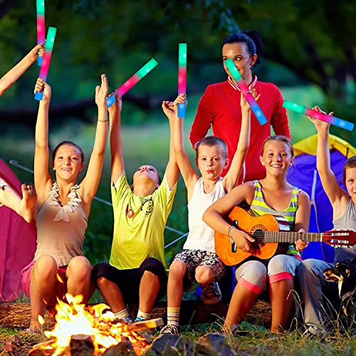 100PCS LED Foam Glow Sticks Bulk Party Pack with 3 Modes - Colorful Flashing for Events & Celebrations - Variation 100