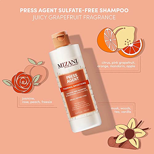 Mizani Thermasmooth Sulfate-Free Shampoo 8.5 Oz – Argan Oil for Dry, Frizzy Hair