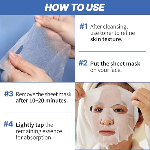 Solution Sheet Mask Variety Pack 10 Sheets - 5 Types, Daily Skincare, Koreа