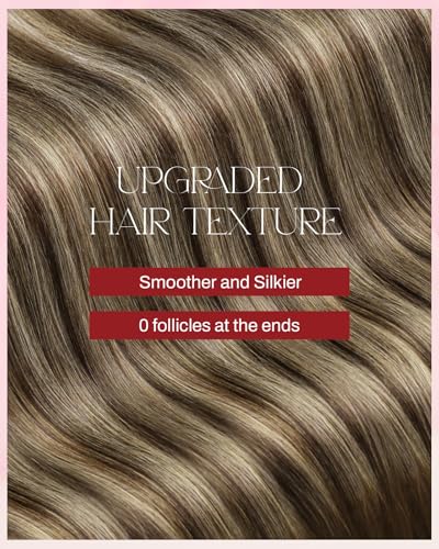 Brown Ombre Tape-In Hair Extensions 14 Inch Human Hair Balayage #4/27/4 - 20pcs
