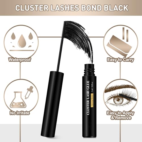 DIY Lash Extension Kit B12 Lash Cluster DIY Eyelash Extension Kit Individual Lashes Eyelash Clusters (Kit,B12)